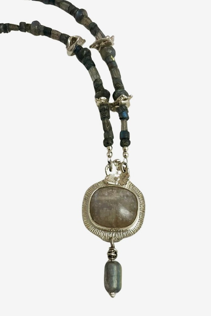 Necklace, Moonstone, Labradorite