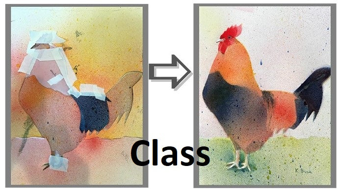 Spray Painting in Watercolor, by Kathleen Buck, KBV20