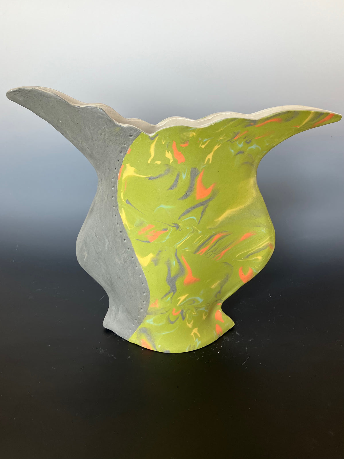 Large Lime Grey Tulip Vase 60
