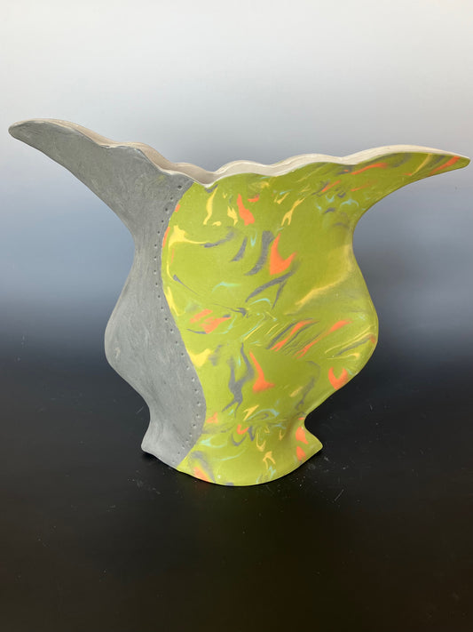 Large Lime Grey Tulip Vase 60