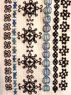 Blackwork, Wed., Jan. 28, 12:30 - 4:30 pm, Instructor Eileen Dowty