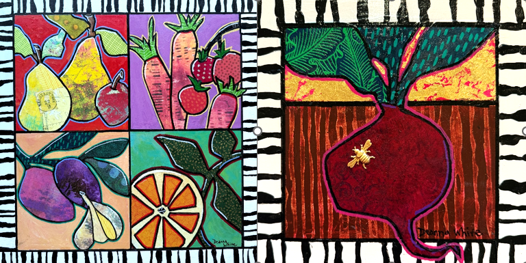 Step-by-step Mixed Media Workshop, Sat. & Sun., Dec. 5, 6, 11AM - 3:30PM, Instructor Deanna White
