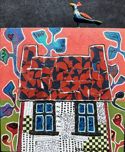Home is Where the Heart is, Collage & Acrylic, Sat, Jan 24, 11 am - 4 pm, Instructor Deanna White