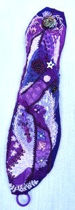 Bracelet, Purple crazy quilt