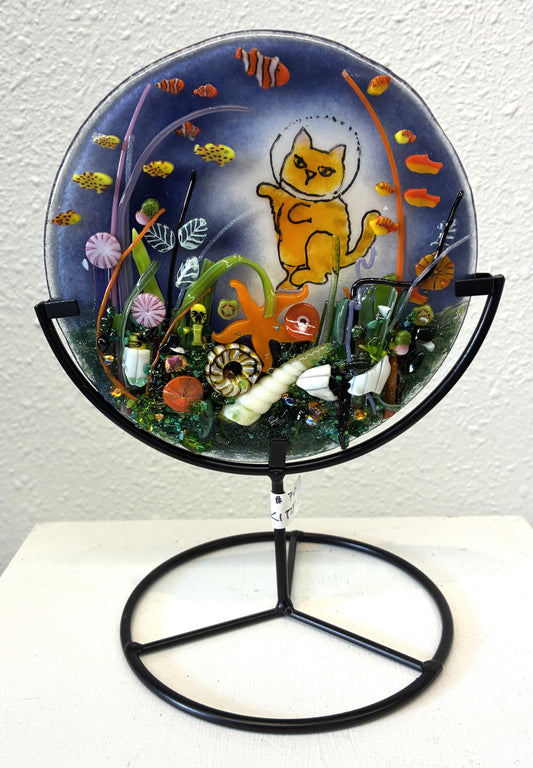 Scuba Kitty w Stand, dk blue