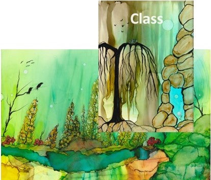 Alcohol Ink with Mona—3 Week Series , Thurs'., June 6, 13, 20, 2024, 1:30pm - 4:30pm, Instructor, Mona Catalan