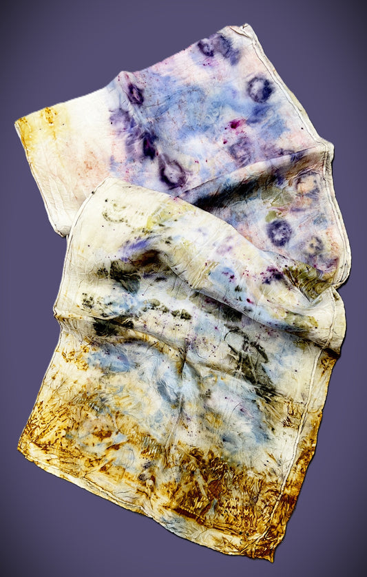 Eco Print Silk Scarves, Sat., Dec. 13, 2025, 9am to 12pm, Instructor, Janet C. Hickok