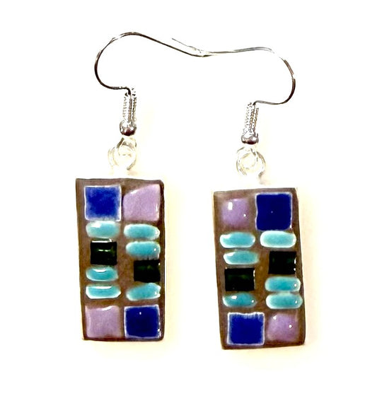 Earrings 784, Porcelain /Glass Mosaic