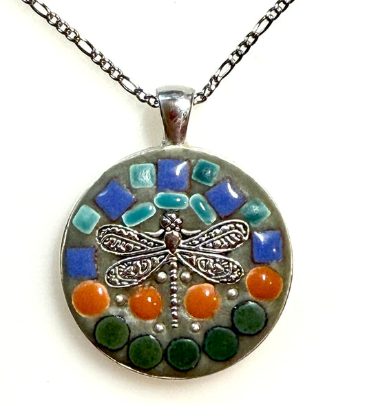Pendant 811, Dragonfly Mosaic