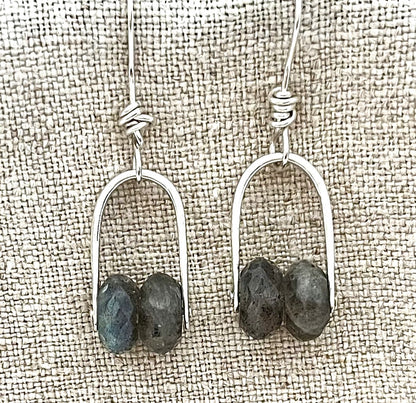 Earrings Labradorite 85