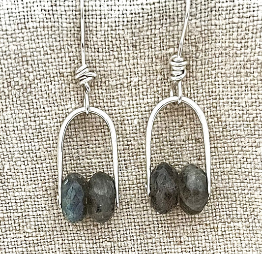 Earrings Labradorite 85