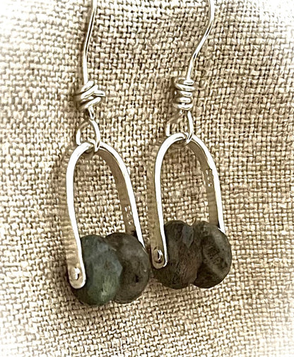 Earrings Labradorite 85
