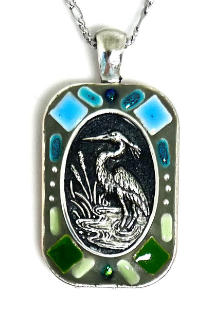 Pendant 634, Rounded Rect. Heron