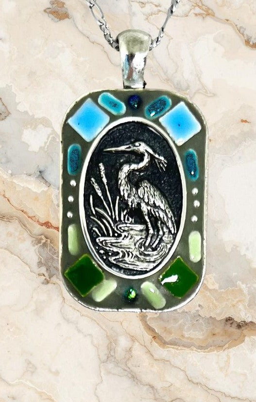 Pendant 634, Rounded Rect. Heron