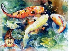 Koi Fish Watercolor Workshop, Sat., Aug. 1, 10am - 4pm , Instructor, Michelle Myers