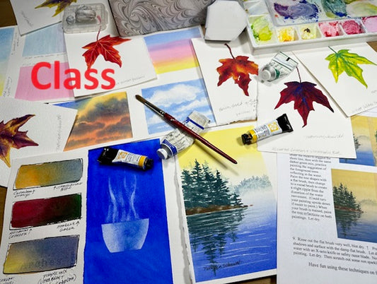 CLOSED Basic Watercolor Technique 4 Week Series, Wed., Feb. 21, 28, Mar. 6, 13, 1PM to 4PM, Instructor Patty Schmidt