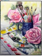 Watercolor Basics Series, Thurs: Jan. 8, 15, 22, 29, 1:30 - 4:30 , Instructor Michelle Myers