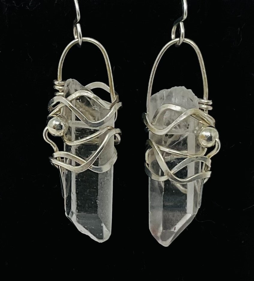 Earrings, Quartz Crystal
