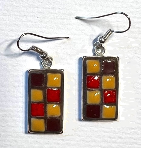 160 Gold, Brown, Red Rectangles